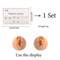 Getta Unisexe 12 pièces/carte 3mm Clou magnétique pour nez et lèvre, Faux piercing sexy, Anneau de nez, Bijoux à porter sans perçage pour femmes et hommes