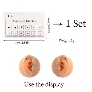 Getta Unisex 12 uds/Tarjeta 3mm imán magnético nariz <span class=keywords><strong>labio</strong></span> Stud Sexy <span class=keywords><strong>falso</strong></span> pendiente nariz anillo no <span class=keywords><strong>Piercing</strong></span> desgaste joyería mujeres hombres - Product Image 2