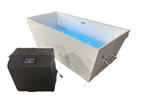 Grande baignoire de glace en acrylique de 1800mm avec système de refroidissement pour adultes