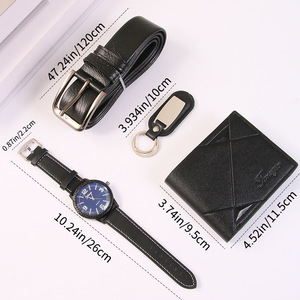 Cross-border Men's Gift <b>Set</b> <b>Watch</b> Wallet Belt Business Valentine's Day Present - Product Image 2