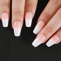 Faux ongles en ABS pré-conçus, couleur pleine, à presser, design d'ongles