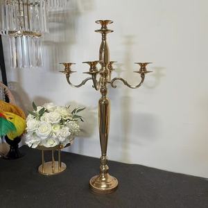 5 Arms Wedding Table New Modern <strong>Candle</strong> <strong>Holder</strong> <strong>Lantern</strong> Other <strong>Lanterns</strong> and <strong>Candle</strong> Jars Gold <strong>Candle</strong> <strong>Holder</strong> - Product Image 5