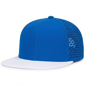 Casquette de baseball en polyester imperméable à perforations découpées au laser, personnalisable avec logo sur mesure, vente en gros - Product Image 5