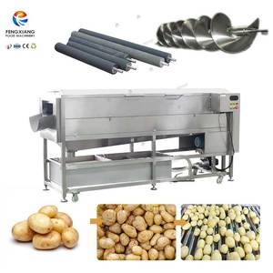 Machine à éplucher les pommes de terre à vis rotative LXTP-3000, machine industrielle de lavage et d'épluchage des pommes de terre, vente directe d'usine - Product Image 1