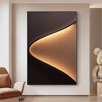 Peinture Murale LED en Porcelaine Cristalline, Style Moderne et Simple, Géométrie 3D, Abstraite et Luxueuse, pour Porche et Salon, Vente en Gros