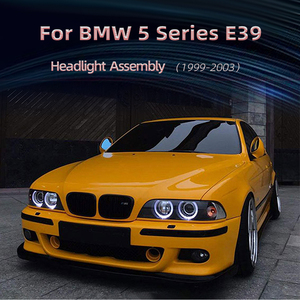 Conjunto de Faros LED Modificados para <span class=keywords><strong>BMW</strong></span> Serie 5 <span class=keywords><strong>E39</strong></span> <span class=keywords><strong>520i</strong></span> 1998-<span class=keywords><strong>2003</strong></span>, Luces de Circulación Diurna, Ojos de Ángel, Luz Direccional, Enchufar y Usar - Product Image 2