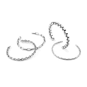 Bracciale a catena in argento Staysail Sail - Product Image 6