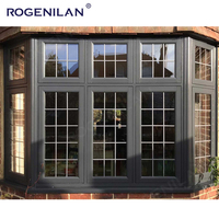 Rogenilan fenêtres en baie en aluminium personnalisées françaises, balcon et cuisine, fenêtres à battant à double vitrage avec arc et baies vitrées