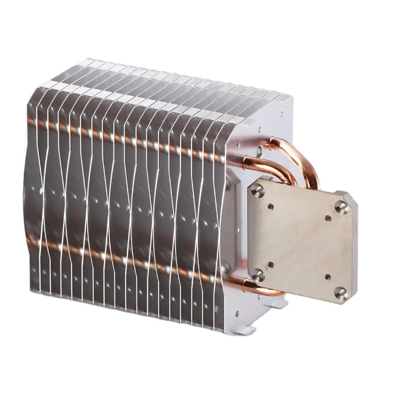 Extrudierter Aluminium-Extrusion kühlkörper Kühlkörper Kupfer rohr kühler für LED-Steuer platinen chip Licht heizkörper Disipador de calor