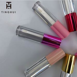 Popular Heart Shaped Lipgloss Tubes Empty <b>clear</b> pink Wand Lipstick <b>Container</b> Tubes 5ml Cosmetic Packaging Lip Gloss Tube - Product Image 6