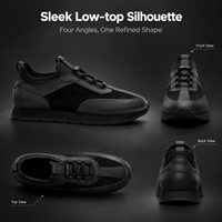 RADOLFA Sneakers sportives pour hommes en cuir véritable de haute qualité, texture mixte, baskets décontractées, style italien, OEM