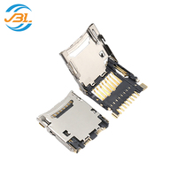 Conector de Tarjeta Micro SD de 8 Pines P a P HIROSE DM3CS-SF, Tipo Flip, 1.83mm de Altura, con Interruptor de Detección de Tarjeta, Montaje SMT