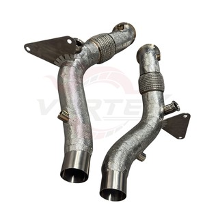 Vortex SS304 Heat Shield Turbo Headers for Ferrari F8 Tributo Spider 3.9L V8 Twin Turbo F154CG Performance Racing Downpipes - Product Image 5