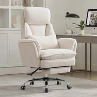 Chaise de conférence pivotante populaire blanche à pieds croisés en boucle, chaises de bureau de direction réglables en hauteur