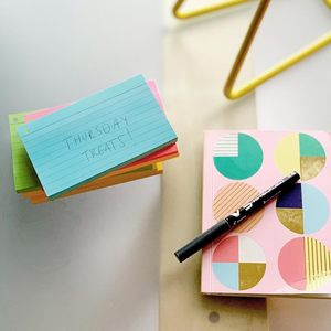 Myway 800 PCS thẻ chỉ số, 3x5 inch màu THẺ FLASH với vòng, lót Notecards Cai Trị nghiên cứu thẻ - Product Image 5