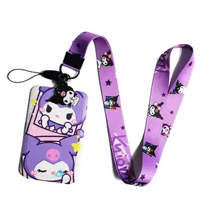 Cartoon Kawayi Cute Kuromi Melody Purin Dog Cat Bank Credit ID Card Student Bus Card Holders Storage Protective Shell