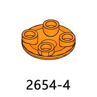 2654 Briques Plaques Rondes 2x2 à Fond Arrondi avec Picots Accessoires pour Bateaux, Pièces de Construction, Jouets pour Enfants, 100g/sac