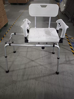Tabouret de salle de bain et chaise de douche pivotante pour personnes âgées/handicapées/femmes enceintes, réglable en hauteur et mobile gauche-droite