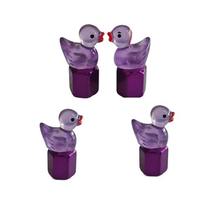 Duck Shaped Valve Cap 525 Yellow Glow In Dark Car Tire Dust Cover Screw On Type - Product Image 5