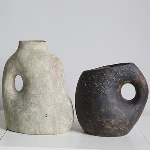 MSH Country <strong>Cottage</strong> Style Stoneware <strong>Pottery</strong> Aged Ceramic Flower Vase for Living Room - Product Image 1