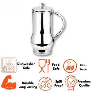 Pichet classique en acier inoxydable haute capacité 2L durable et résistant à la rouille avec bec verseur facile à verser pour le stockage de l'eau en plastique en toute occasion - Product Image 6