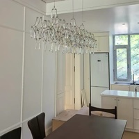 Nouveaux luminaires de restaurant, lustres de table à manger, éclairage de comptoir d'hôtel style ciel étoilé, lampes de bar longues