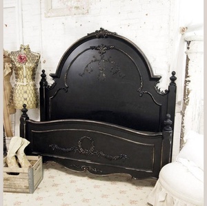 Di alta qualità francese <span class=keywords><strong>legno</strong></span> <span class=keywords><strong>massello</strong></span> fatto a mano intagliato camera da letto letto parete letto King/Queen Size bianco letto - Product Image 5