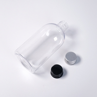 Vente en gros 350ml 400ml 500ml Bouteille de jus en plastique de forme ronde Bouteille PET Récipient transparent personnalisé