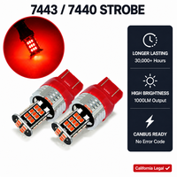 Ampoule LED clignotante G-VIEW 7443 7440 pour feux stop 30SMD 3020 Canbus Rouge Clignotant Feu Stop Arrière 18V Nouveau