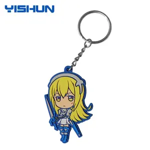 אישית לוגו יפני יופי keyring אישית אופנה סיליקון גומי וודו בובת מפתח שרשרת באיכות גבוהה רך PVC keychain