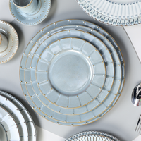 Assiette à steak en céramique de style européen, vaisselle en porcelaine écologique lavable pour la maison, assiettes plates pour restaurant, ensemble de vaisselle