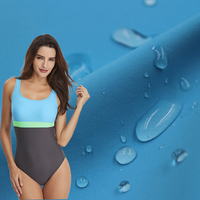 Nouvel arrivage de tissu tricoté extensible dans 4 sens, tissu extensible uni et imperméable pour vêtements de natation