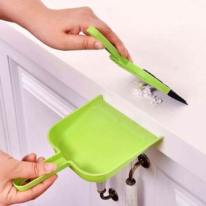 Ensemble balai et pelle de bureau Sunshine Mini en plastique, avec long manche et tête en poils PET/PP, brosse de nettoyage pour clavier, maison et jardin - Product Image 6