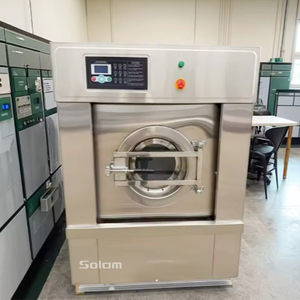 Lave-linge commercial en acier inoxydable avec fonction séchage, équipement de lavage industriel pour hôtel, hôpital, blanchisserie - Product Image 1