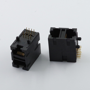 <span class=keywords><strong>Connecteur</strong></span> femelle <span class=keywords><strong>RJ45</strong></span> PBT noir 59-2*1-8P8C, <span class=keywords><strong>connecteur</strong></span> Ethernet multi-ports, <span class=keywords><strong>double</strong></span> <span class=keywords><strong>connecteur</strong></span> <span class=keywords><strong>RJ45</strong></span> - Product Image 2