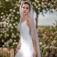 Voile de perles européen et américain avec peigne à cheveux Accessoires de fête pour célibataires de mariage Voile de mariée