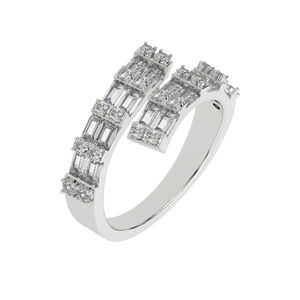 แหวนเพชรทองคำแท้ขายดีสำหรับผู้หญิง ดีไซน์ทันสมัย เรียบหรู เหมาะสำหรับแฟชั่นประจำวัน งานแต่งงาน งานหมั้น หรือโอกาสพิเศษ - Product Image 3