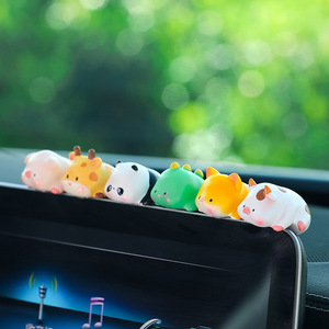 Cute Animal Plush Figurines Resin Car Interior Decorations For Women Girls Gift - Product Image 2
