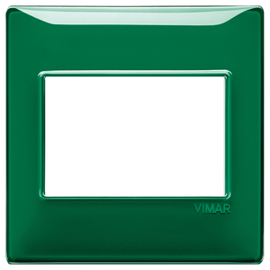 Plaque murale verte Vimar 14,5x9,5 cm pour prises électriques - Product Image 1