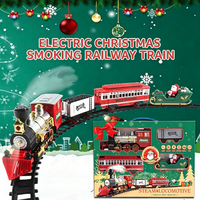 Set de Tren de Juguete de Plástico con Luz, Música y Humo - Programa de Regalos Minoristas para Catálogos de Temporada y Exhibiciones de Reventa Global