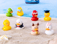 Lot de 100 figurines de mini-canards artificiels en résine assorties pour jardin féerique, maison de poupée, décoration de fête à domicile - Fournisseur