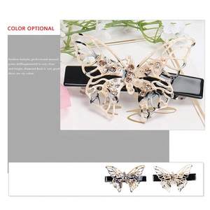 Hohl schmetterling Haars pange Acetat Strass Haars pange Bowknot mit Strass Haarschmuck - Product Image 4