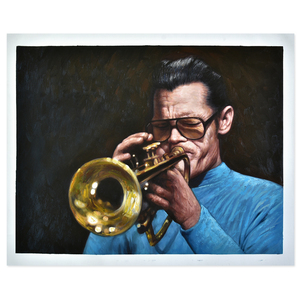 Decoración <span class=keywords><strong>del</strong></span> Hogar, Retrato de Trompetista Músico Hecho a Mano, Pintura al Óleo Personalizada a Partir de Foto, Realista a Impresionista, Arte de Pared en Lienzo - Product Image 1