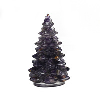 Ornement de Noël en résine cristalline, mini sapin de Noël, décoration de bureau pour la maison, la table, les fêtes