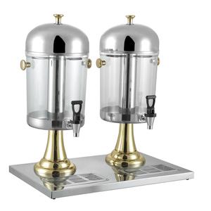 อุปกรณ์บุฟเฟ่ต์โรงแรม สแตนเลสสีเงิน ทรงกลม ขนาด 9 ลิตร สำหรับใส่เครื่องดื่ม - Product Image 2