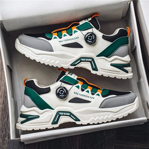 Zapatillas de deporte para hombre, zapatos deportivos de diseñador, moda informal, tela de cuero de microfibra, zapatos de plataforma plana con aumento de altura transpirable 136 - Product Image 2