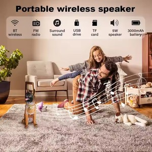 Haut-parleur sans fil Bluetooth imperméable de haute qualité, berger allemand, son grave puissant, radio surround FM, subwoofer de bureau, extérieur - Product Image 5