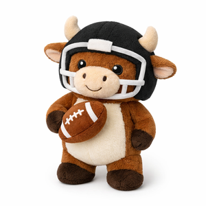 Peluche de Mascota Personalizado, Juguete de Peluche de Toro de Fútbol Americano para Equipos Deportivos, Escuelas y Regalos Promocionales - Product Image 3