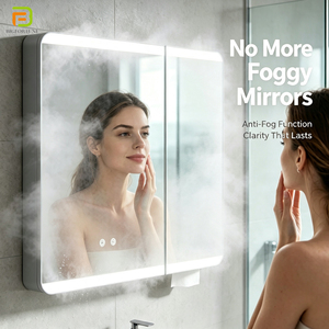 <span class=keywords><strong>Meuble</strong></span> de salle de bain mural en PVC étanche avec vasque simple, ensemble de <span class=keywords><strong>meuble</strong></span>-lavabo avec miroir LED anti-buée, mobilier de salle de bain - Product Image 5