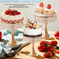 Ensemble de supports à gâteaux de 25cm, plateau à gâteaux en cristal pour la cérémonie de remise de diplômes d'anniversaire de mariage